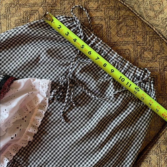 Gingham Black and White Ruffle Skirt - Picture 15 of 17